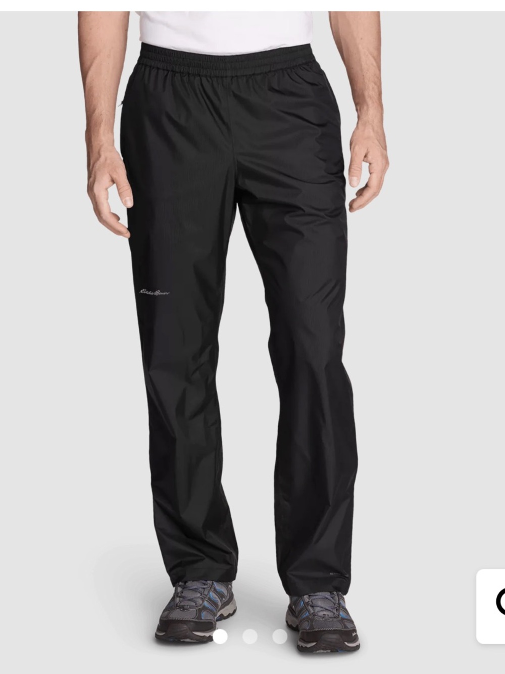 Eddie Bauer Men’s Black Rain Pants Size Medium NWT